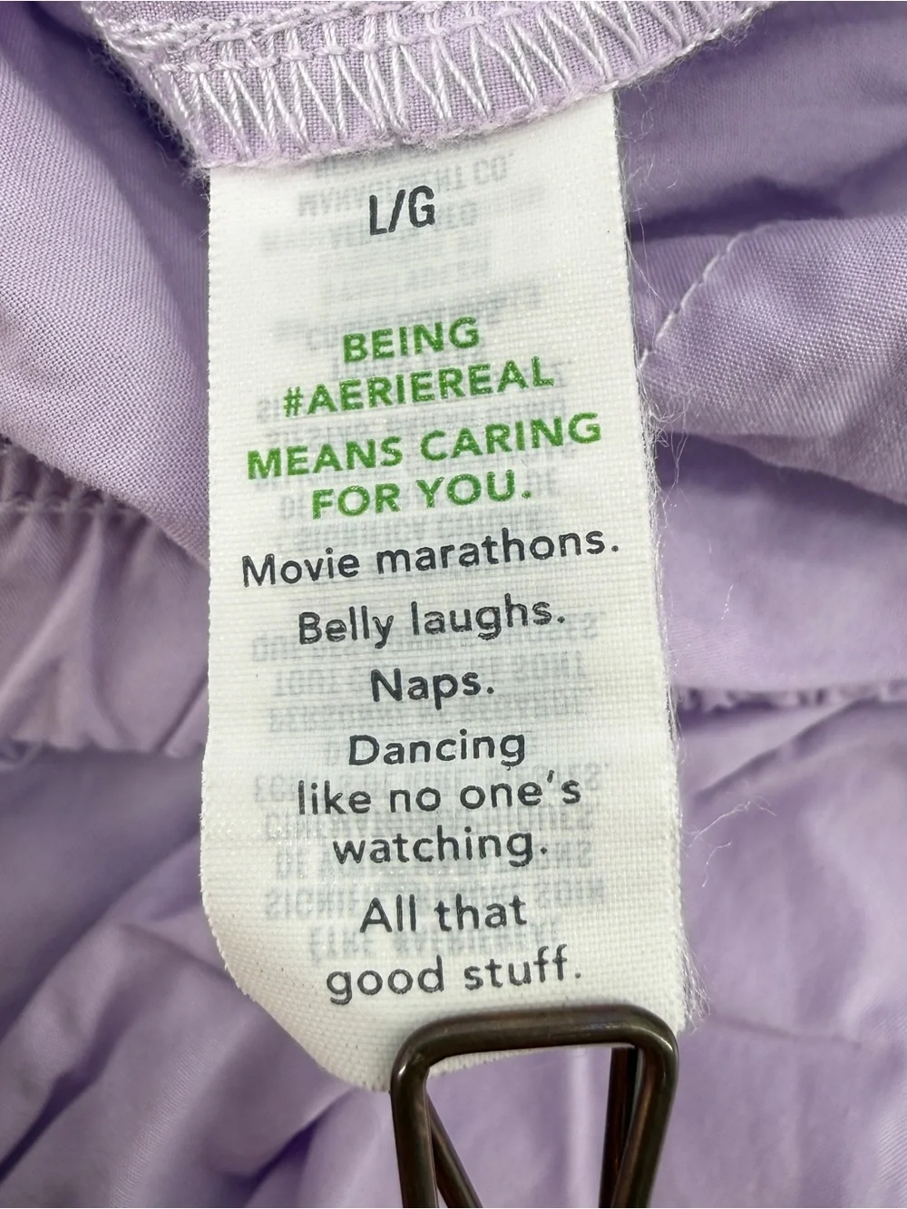 aerie Lavender Drawstring Wide Leg Cargo Pants Size Large Women’s